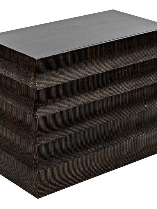Ava Dresser, Hand Rubbed Black with Light Brown Highlights
