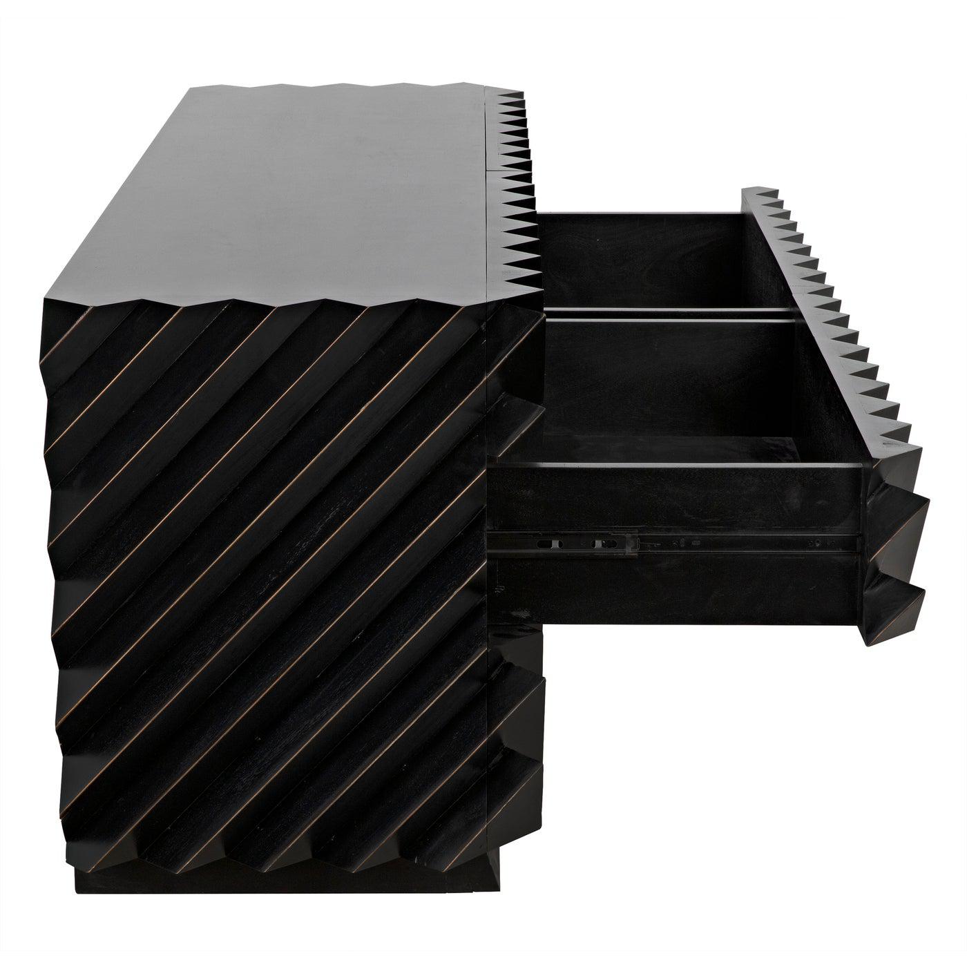 Noir Hikaru Dresser, Hand Rubbed Black-Noir Furniture-Blue Hand Home
