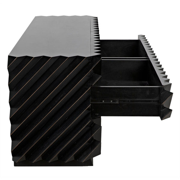 Noir Hikaru Dresser, Hand Rubbed Black-Noir Furniture-Blue Hand Home