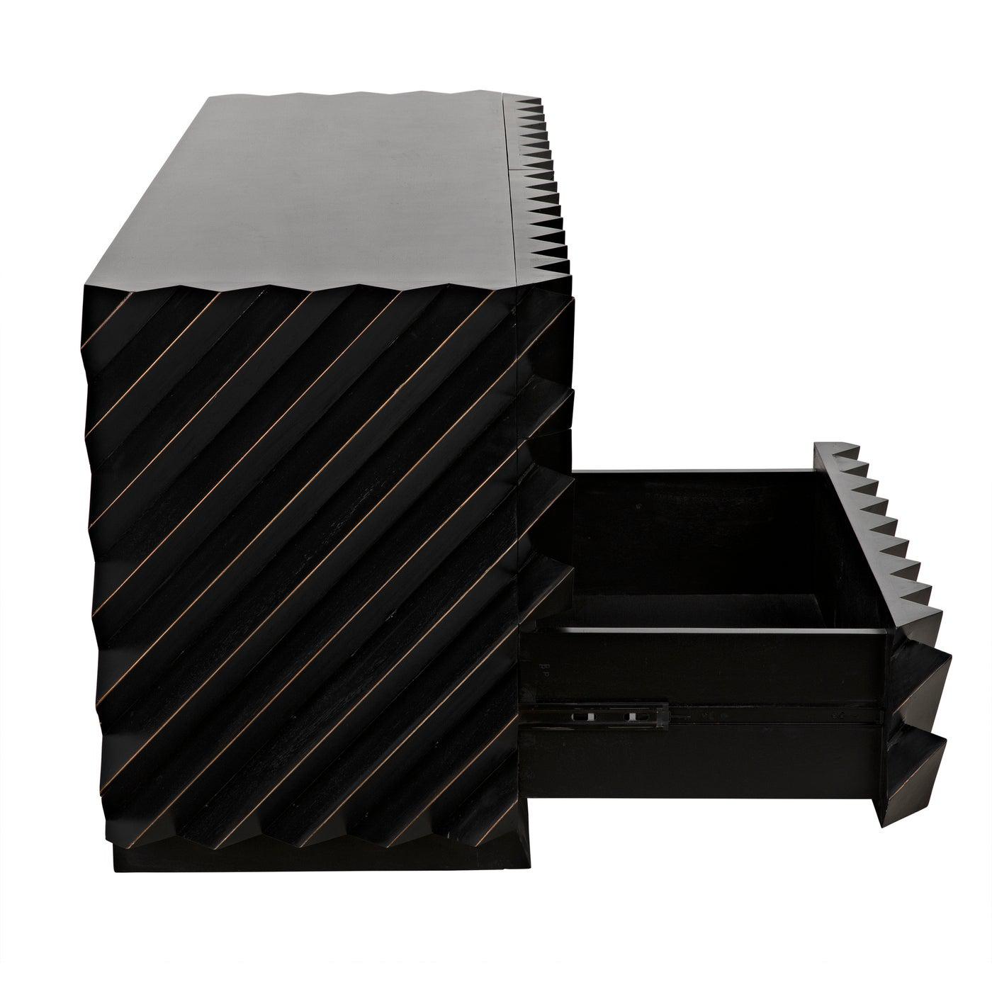 Noir Hikaru Dresser, Hand Rubbed Black-Noir Furniture-Blue Hand Home