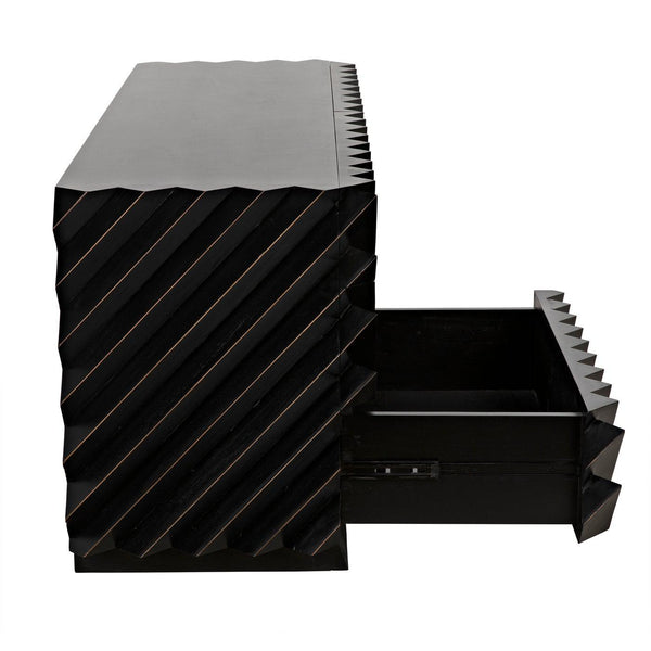 Noir Hikaru Dresser, Hand Rubbed Black-Noir Furniture-Blue Hand Home