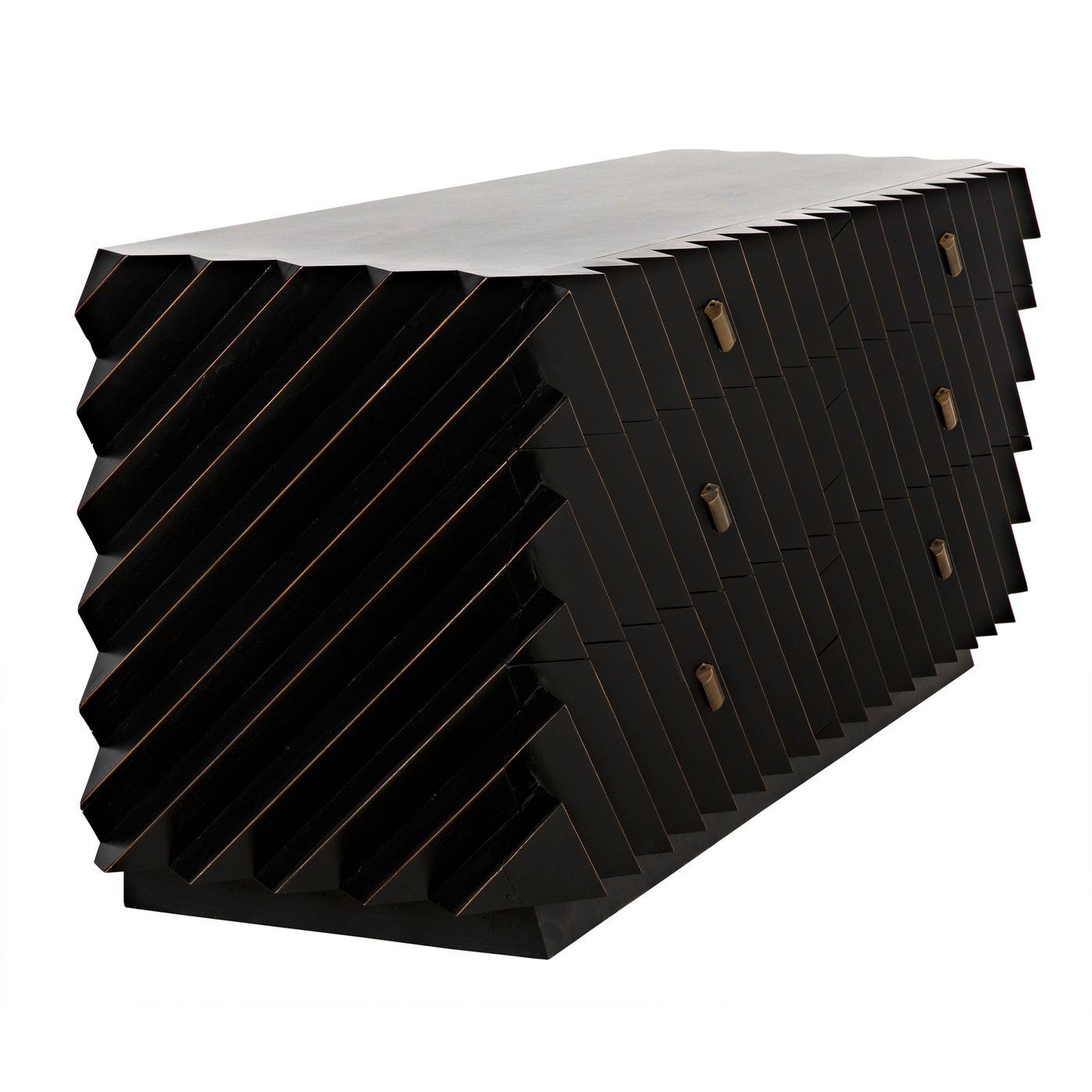 Noir Hikaru Dresser, Hand Rubbed Black-Noir Furniture-Blue Hand Home