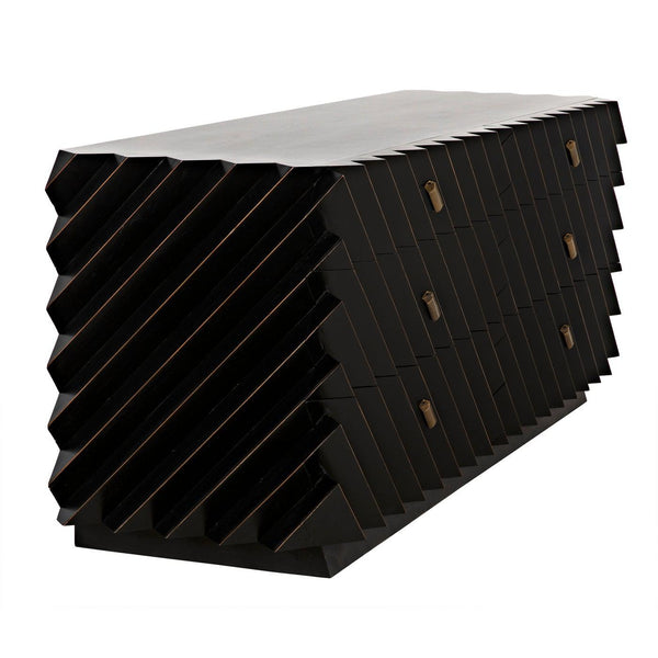 Noir Hikaru Dresser, Hand Rubbed Black-Noir Furniture-Blue Hand Home