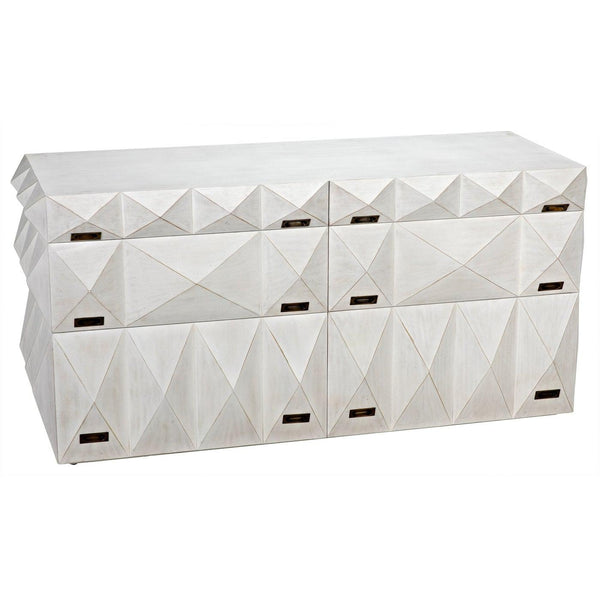 Noir Allegra Dresser, White Wash-Noir Furniture-Blue Hand Home
