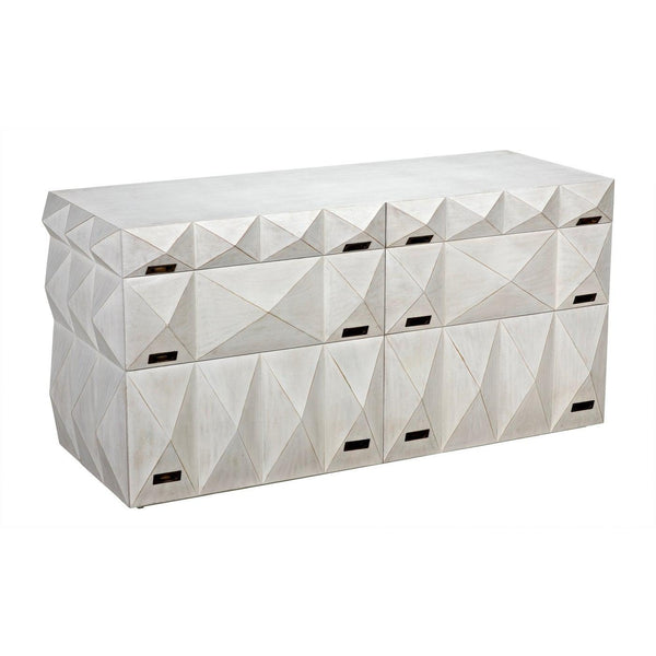 Noir Allegra Dresser, White Wash-Noir Furniture-Blue Hand Home