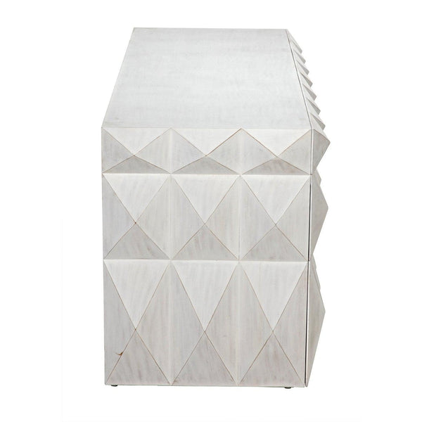 Noir Allegra Dresser, White Wash-Noir Furniture-Blue Hand Home