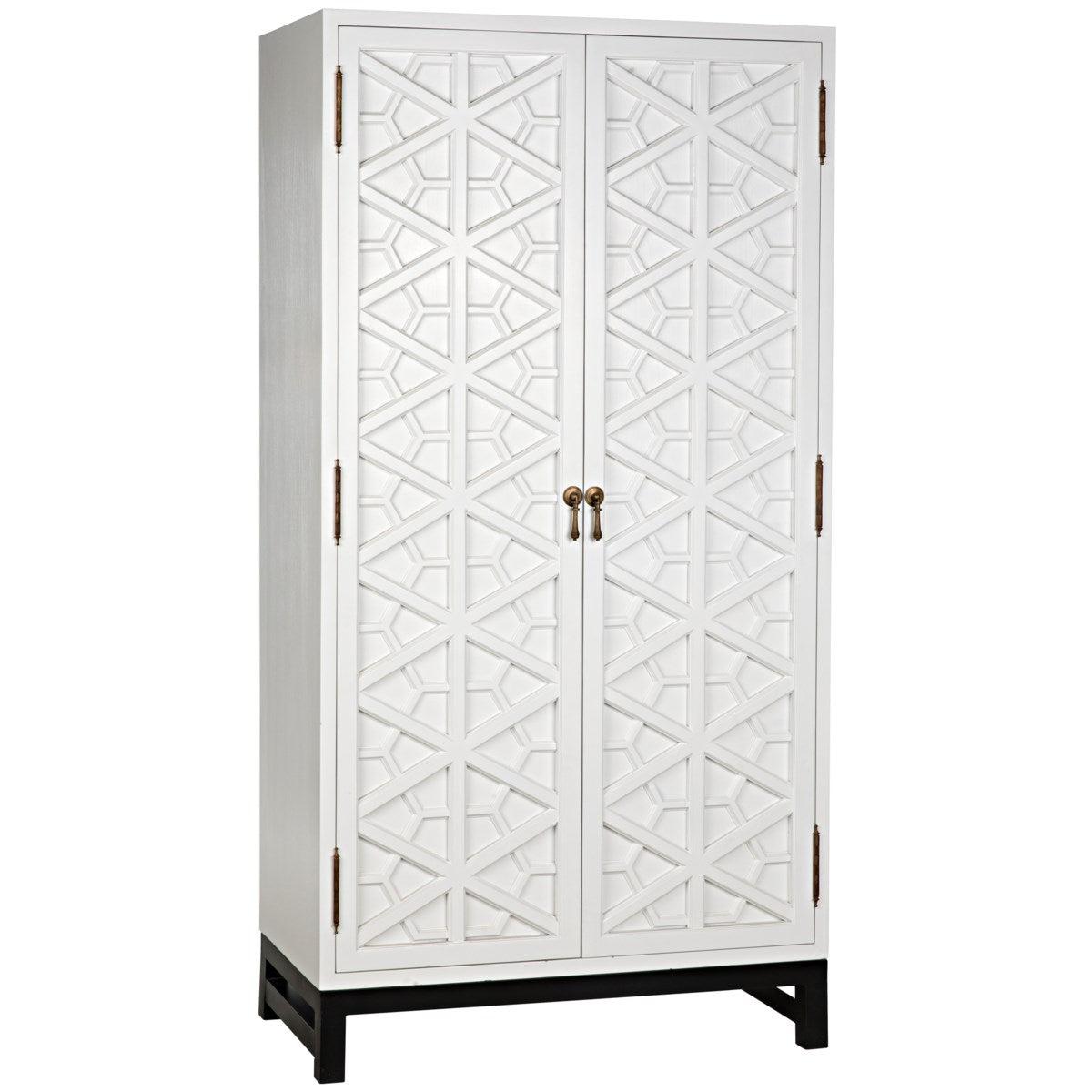Noir Furniture Small Maharadscha Hutch, Solid White-Noir Furniture-Blue Hand Home