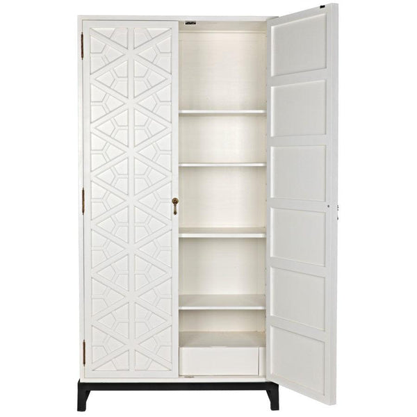 Noir Furniture Maharadshcha Hutch, Solid White-Noir Furniture-Blue Hand Home