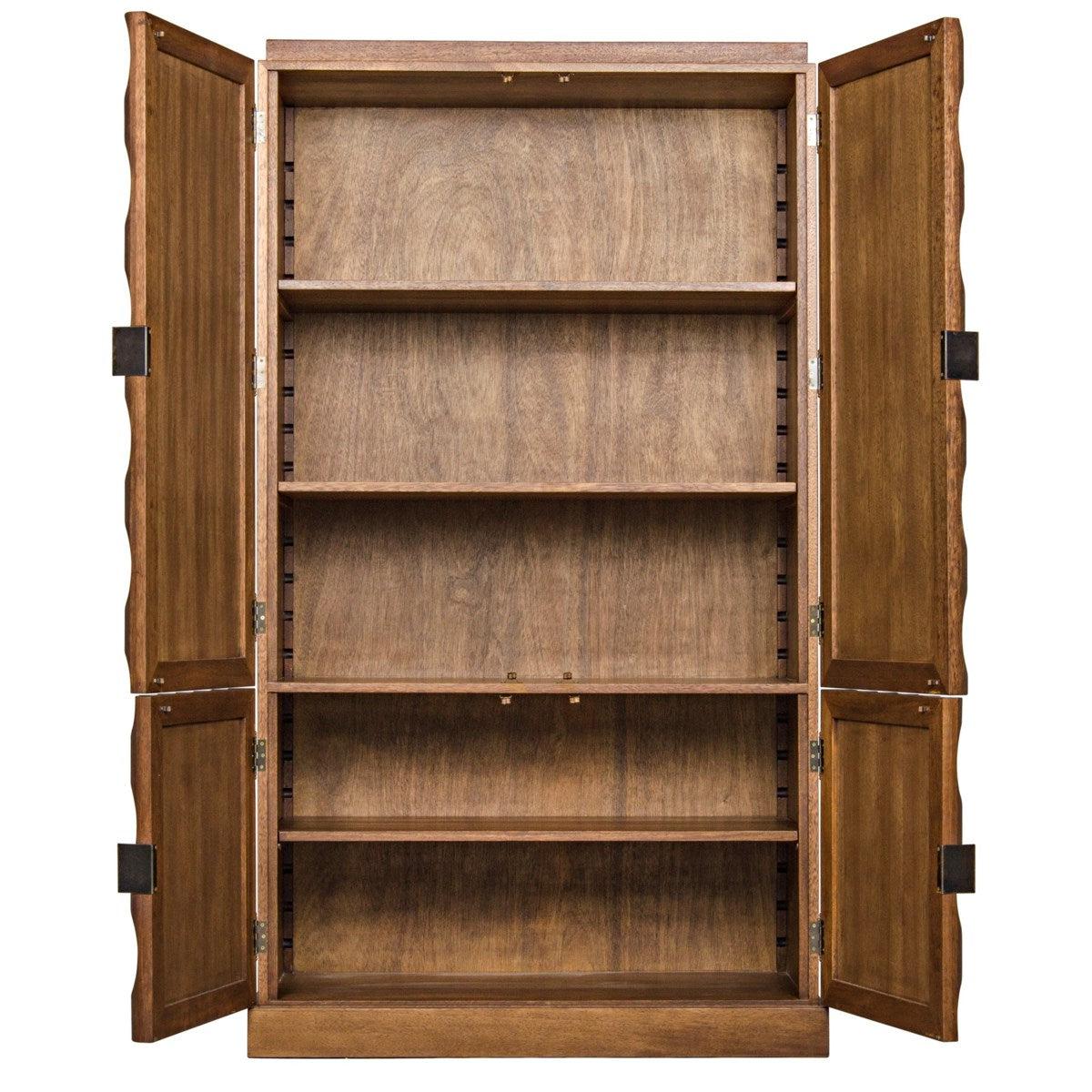Noir Furniture Alameda Hutch, Dark Walnut-Noir Furniture-Blue Hand Home