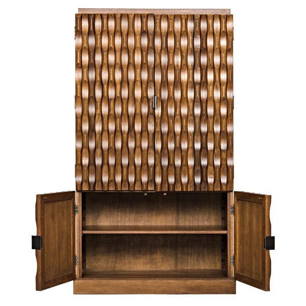 Noir Furniture Alameda Hutch, Dark Walnut-Noir Furniture-Blue Hand Home