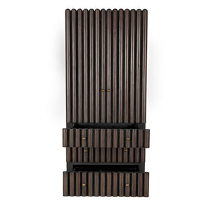 Amunet Hutch, Pale Rubbed with Light Brown Trim-Noir Furniture-Blue Hand Home