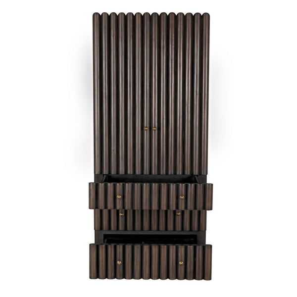 Amunet Hutch, Pale Rubbed with Light Brown Trim-Noir Furniture-Blue Hand Home