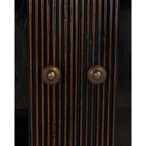 Noho Hutch, Hand Rubbed Black with Light Brown Trim-Noir Furniture-Blue Hand Home
