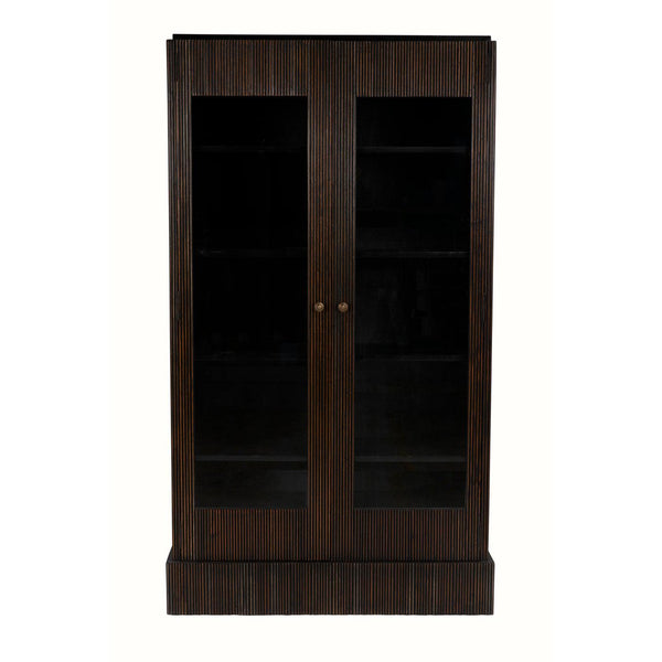 Noho Hutch, Hand Rubbed Black with Light Brown Trim-Noir Furniture-Blue Hand Home