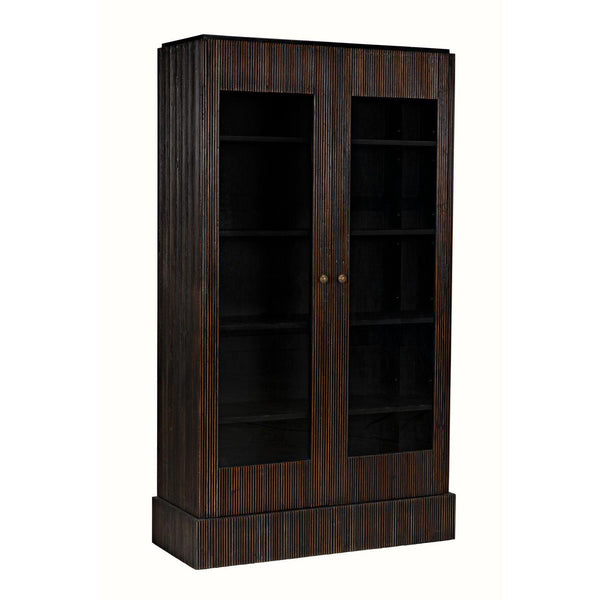 Noho Hutch, Hand Rubbed Black with Light Brown Trim-Noir Furniture-Blue Hand Home