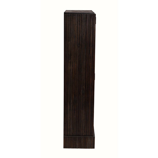 Noho Hutch, Hand Rubbed Black with Light Brown Trim-Noir Furniture-Blue Hand Home