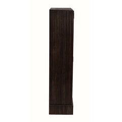 Noho Hutch, Hand Rubbed Black with Light Brown Trim