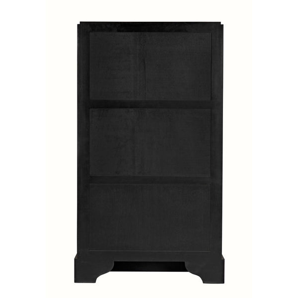 Noho Hutch, Hand Rubbed Black with Light Brown Trim-Noir Furniture-Blue Hand Home