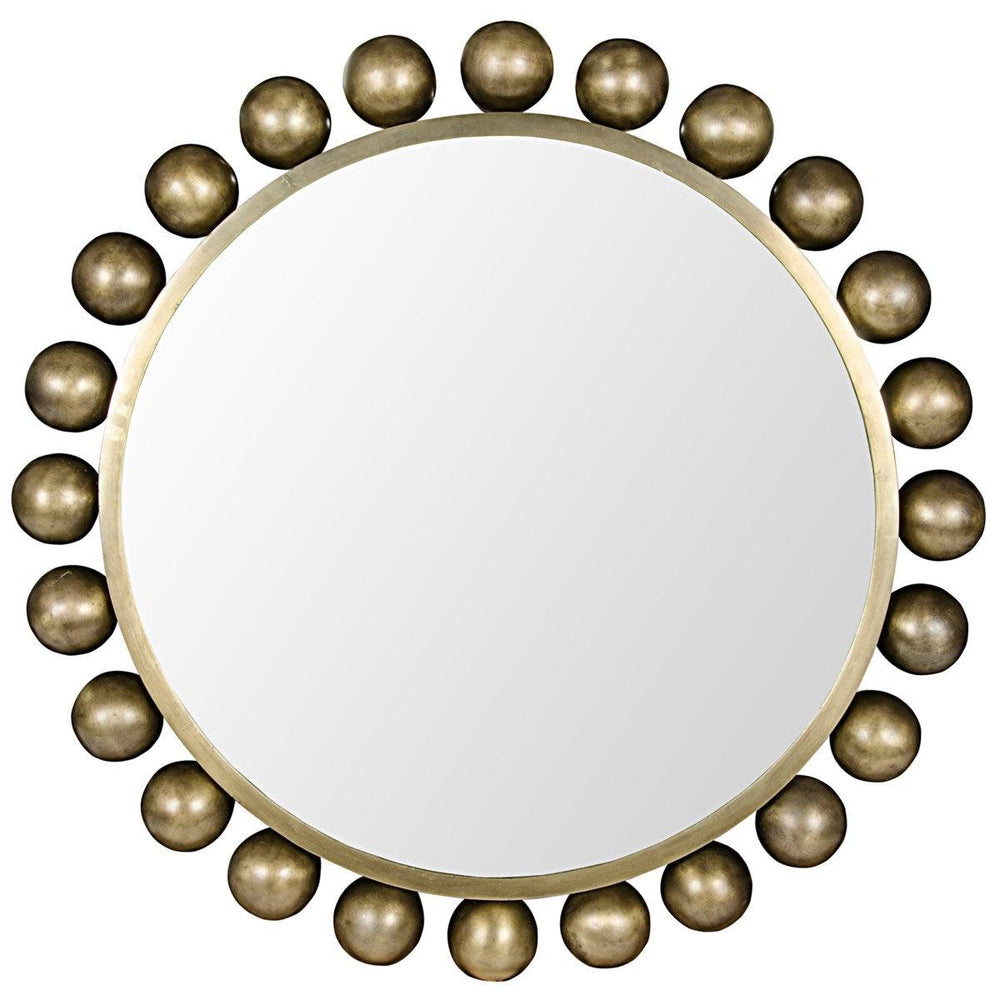 Noir Furniture Cooper Mirror, Antique Brass-Noir Furniture-Blue Hand Home