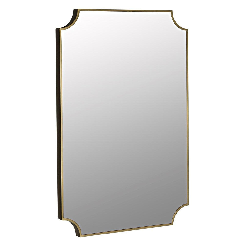 Noir Furniture Convexed Mirror, Metal Antique Brass-Noir Furniture-Blue Hand Home