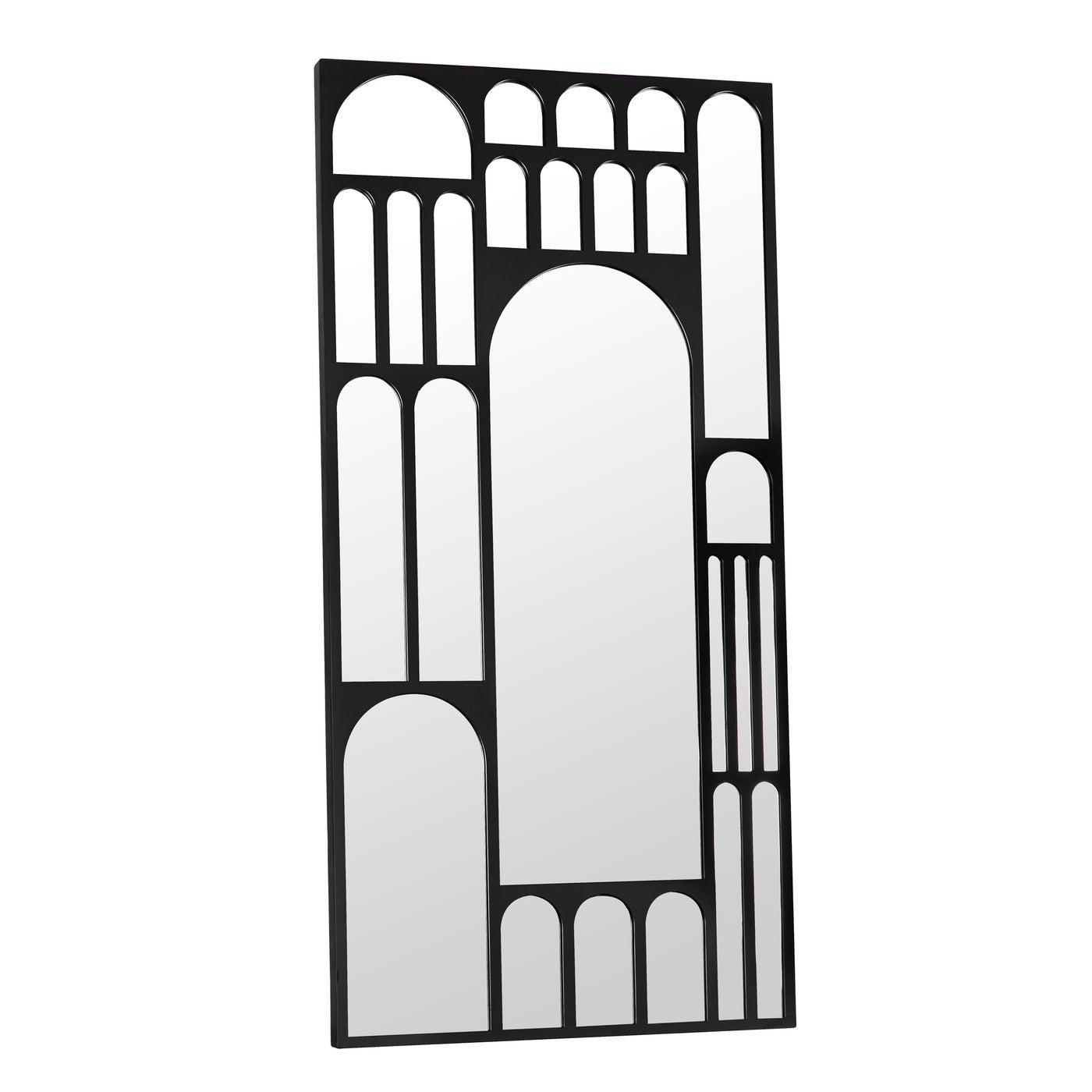 Doorway Mirror, Black Steel