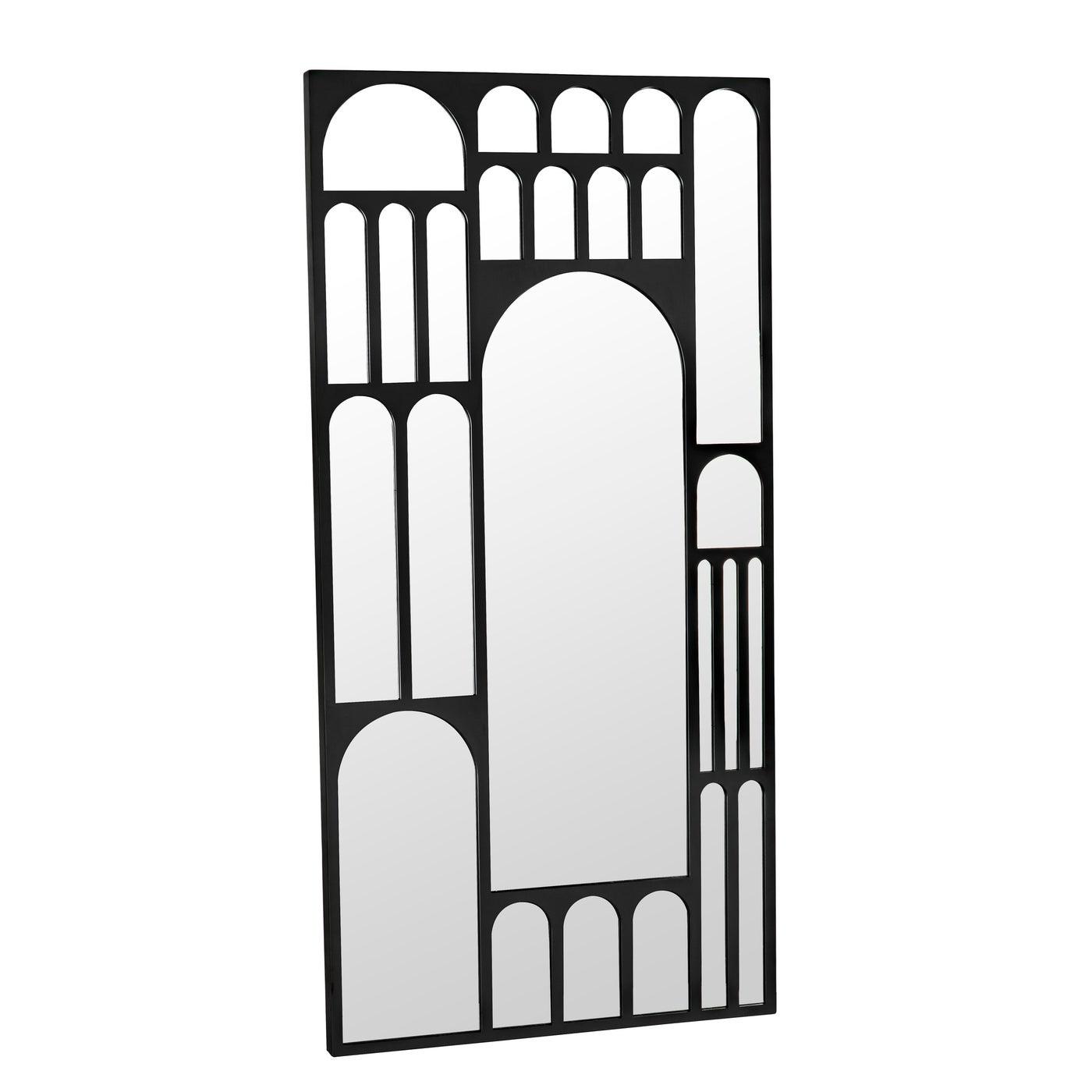 Doorway Mirror, Black Steel