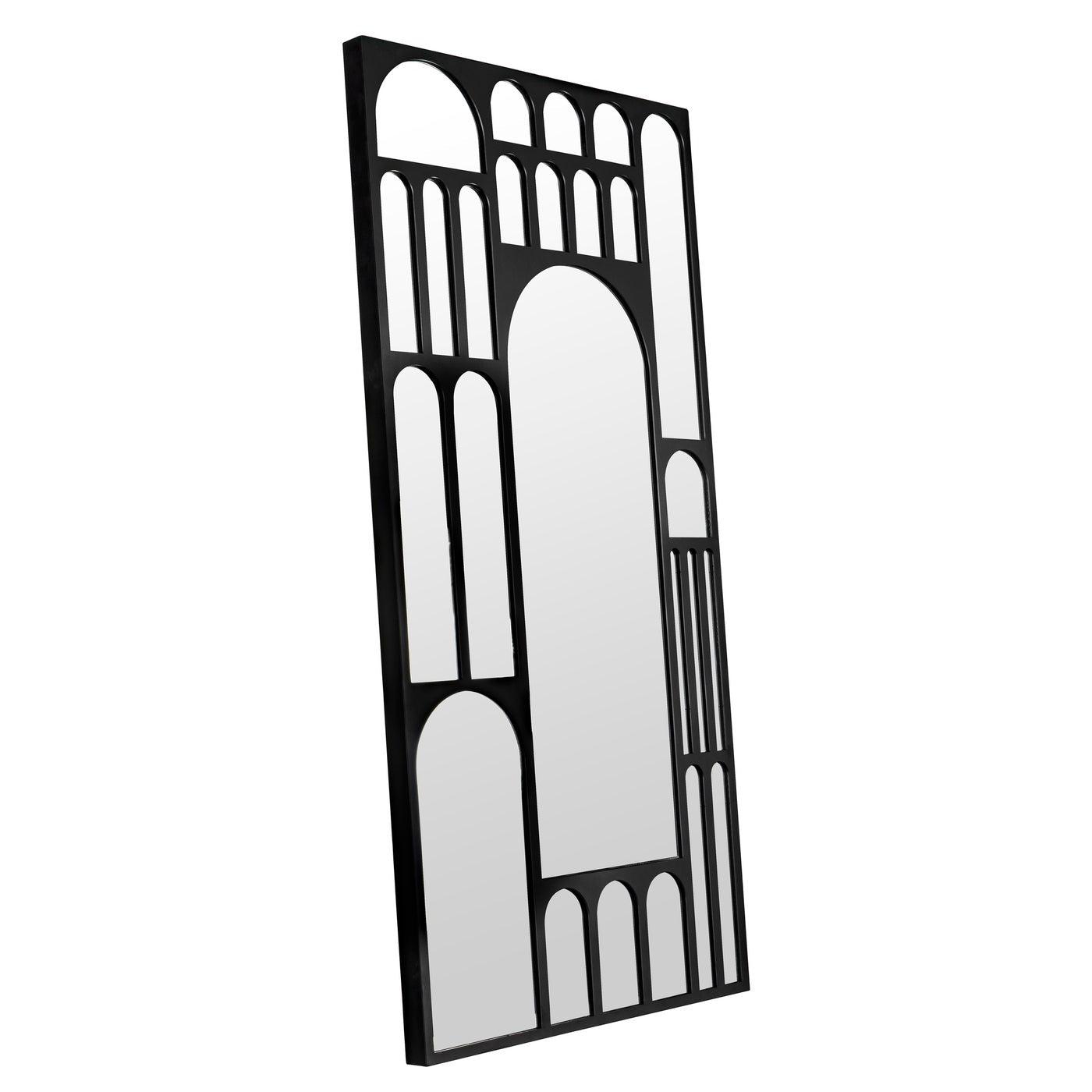Doorway Mirror, Black Steel
