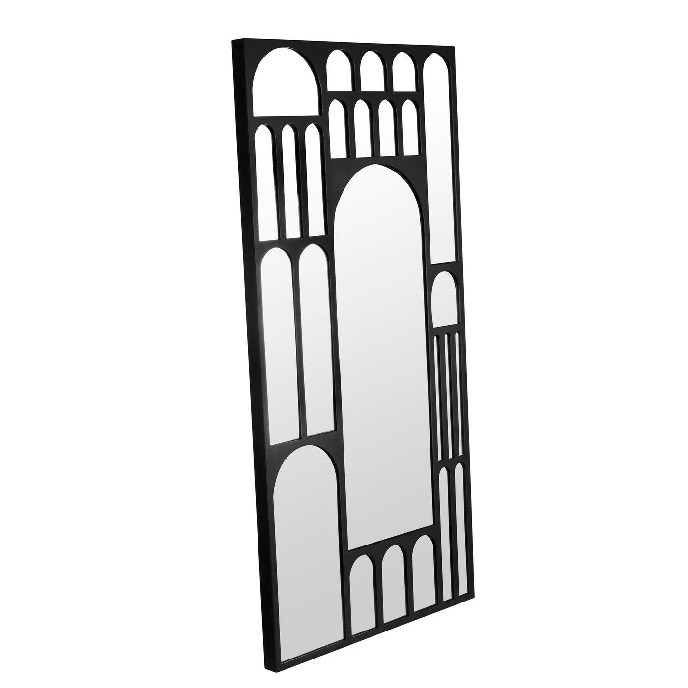 Doorway Mirror, Black Steel