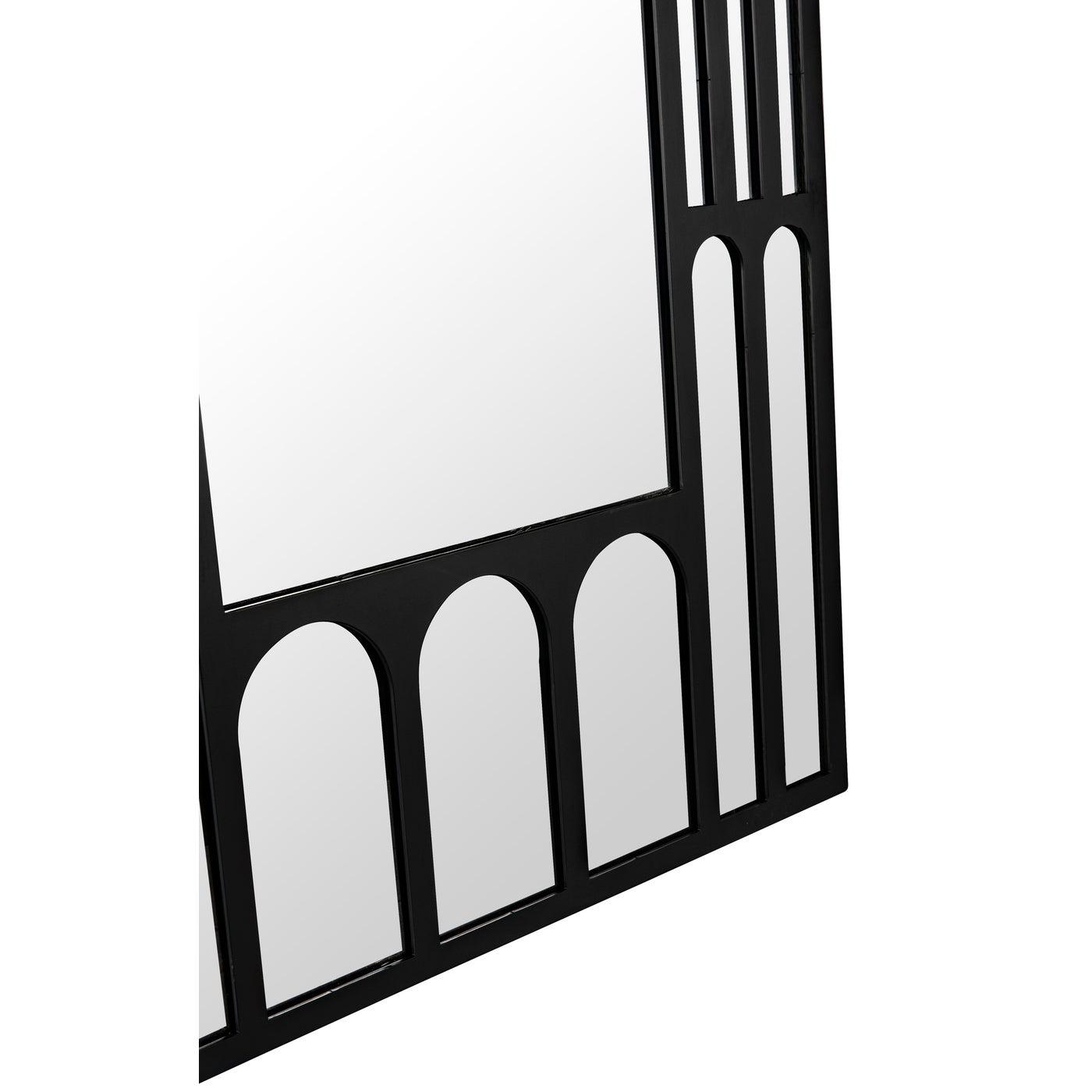 Doorway Mirror, Black Steel