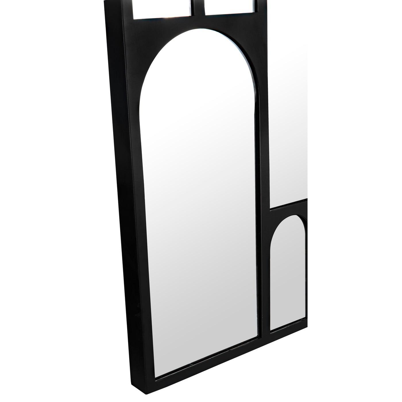 Doorway Mirror, Black Steel
