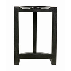 Noir Saddle Counter Stool, Hand Rubbed Black-Noir Furniture-Blue Hand Home