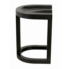 Noir Saddle Counter Stool, Hand Rubbed Black-Noir Furniture-Blue Hand Home