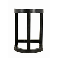 Noir Saddle Counter Stool, Hand Rubbed Black-Noir Furniture-Blue Hand Home
