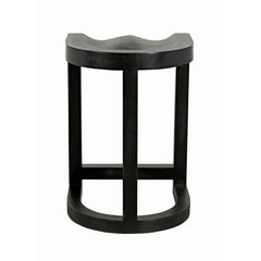 Noir Saddle Counter Stool, Hand Rubbed Black-Noir Furniture-Blue Hand Home