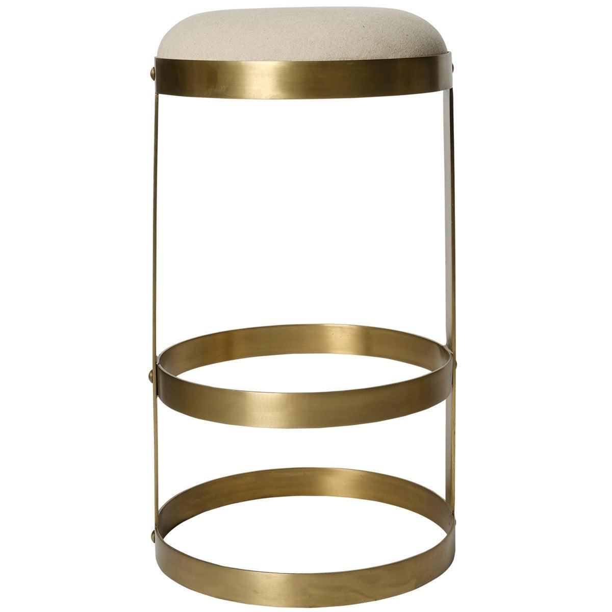 Noir Furniture Dior Bar Stool, Antique Brass-Noir Furniture-Blue Hand Home