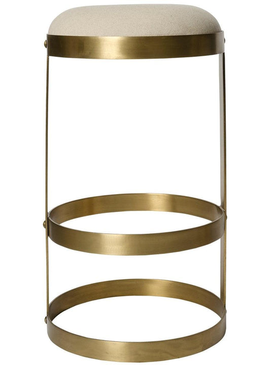 Dior Bar Stool, Metal with Brass Finish