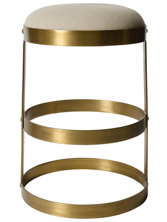 Dior Counter Stool, Metal with Brass Finish