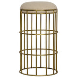 Noir Furniture Ryley Counter Stool, Metal with Brass Finish-Noir Furniture-Blue Hand Home