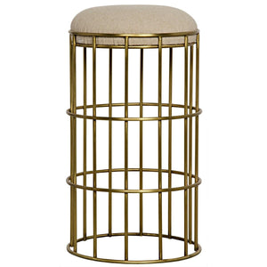 Noir Furniture Ryley Counter Stool, Metal with Brass Finish-Noir Furniture-Blue Hand Home
