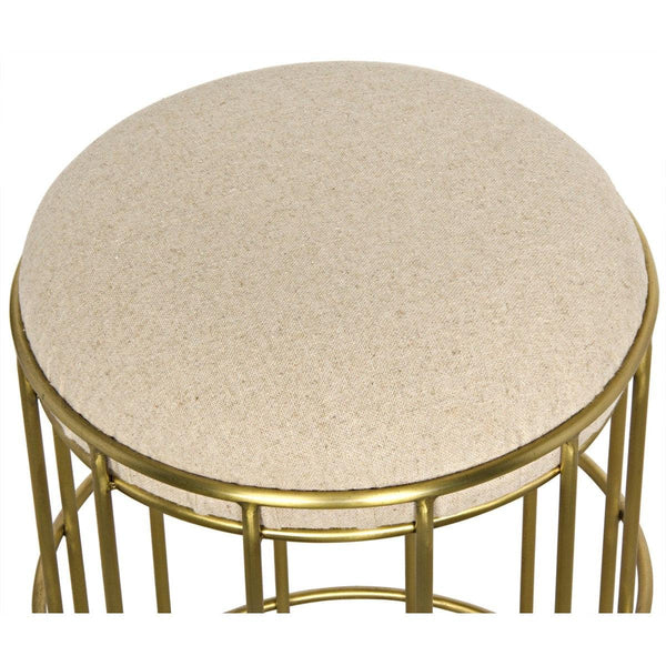 Noir Furniture Ryley Counter Stool, Metal with Brass Finish-Noir Furniture-Blue Hand Home