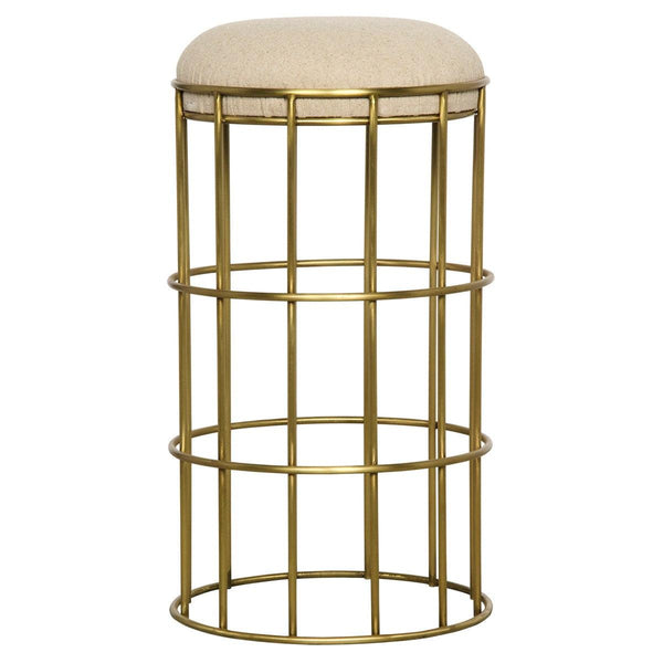 Noir Furniture Ryley Counter Stool, Metal with Brass Finish-Noir Furniture-Blue Hand Home