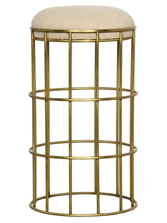 Ryley Counter Stool, Steel with Brass Finish