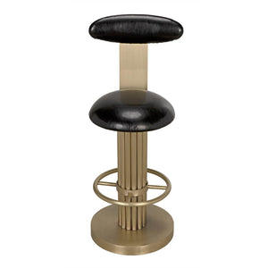 Noir Sedes Counter Stool, Steel with Brass Finish-Noir Furniture-Blue Hand Home