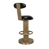 Noir Sedes Counter Stool, Steel with Brass Finish-Noir Furniture-Blue Hand Home