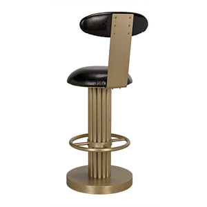 Noir Sedes Counter Stool, Steel with Brass Finish-Noir Furniture-Blue Hand Home