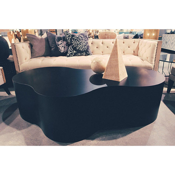 Noir Island Coffee Table, Black Steel-Noir Furniture-Blue Hand Home