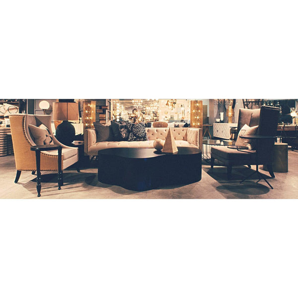 Noir Island Coffee Table, Black Steel-Noir Furniture-Blue Hand Home