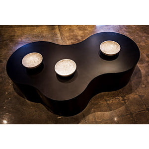 Noir Island Coffee Table, Black Steel-Noir Furniture-Blue Hand Home