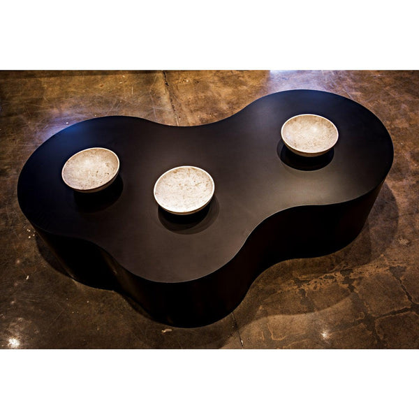 Noir Island Coffee Table, Black Steel-Noir Furniture-Blue Hand Home