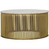 Noir Furniture Lenox Coffee Table, Antique Brass, Metal and Stone-Noir Furniture-Blue Hand Home